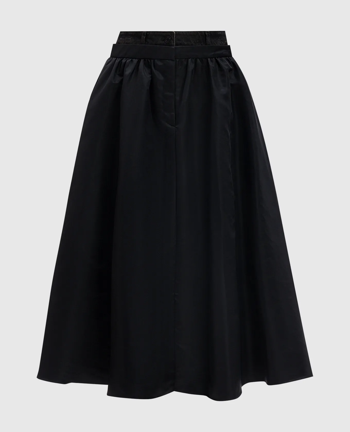 Juun.j Black skirt with drapery