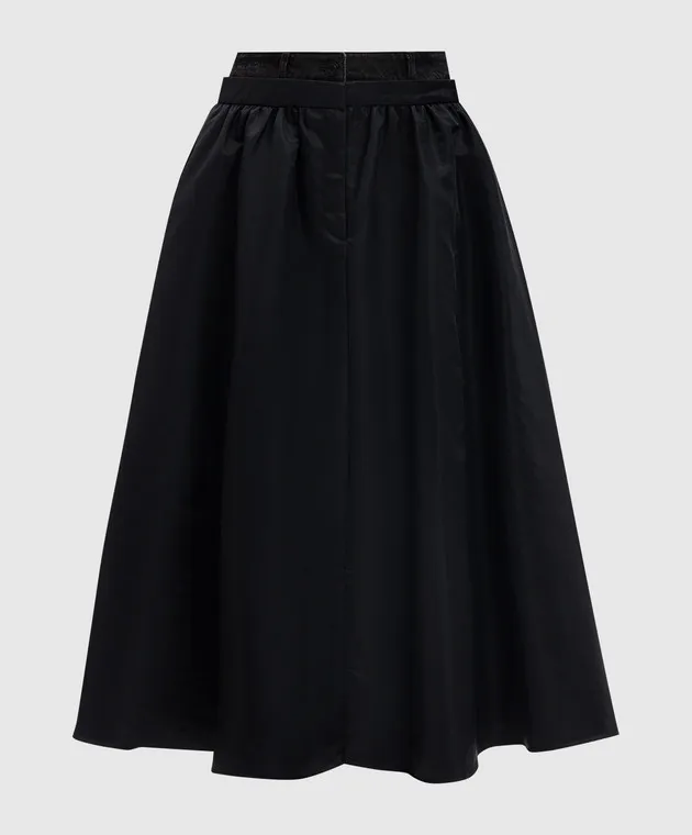 Juun.j Black skirt with drapery