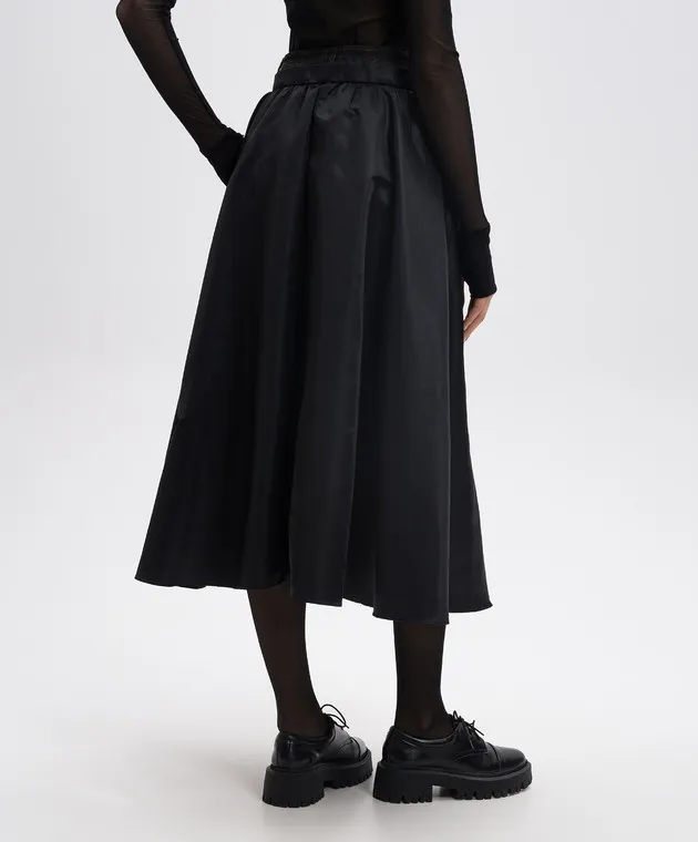 Juun.j Black skirt with drapery