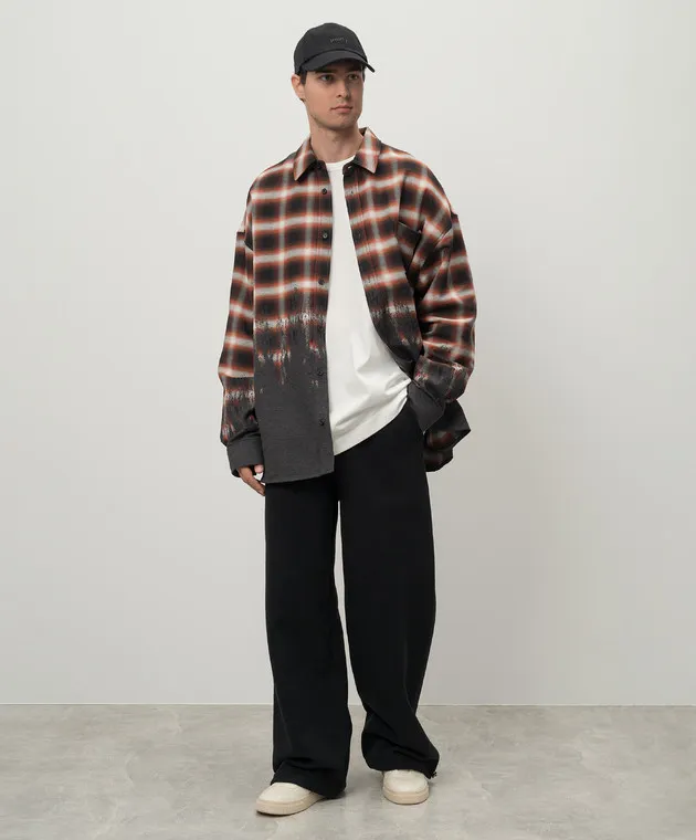 Juun.j Gray checked shirt