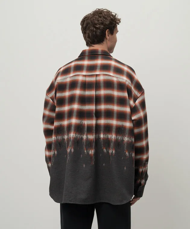Juun.j Gray checked shirt