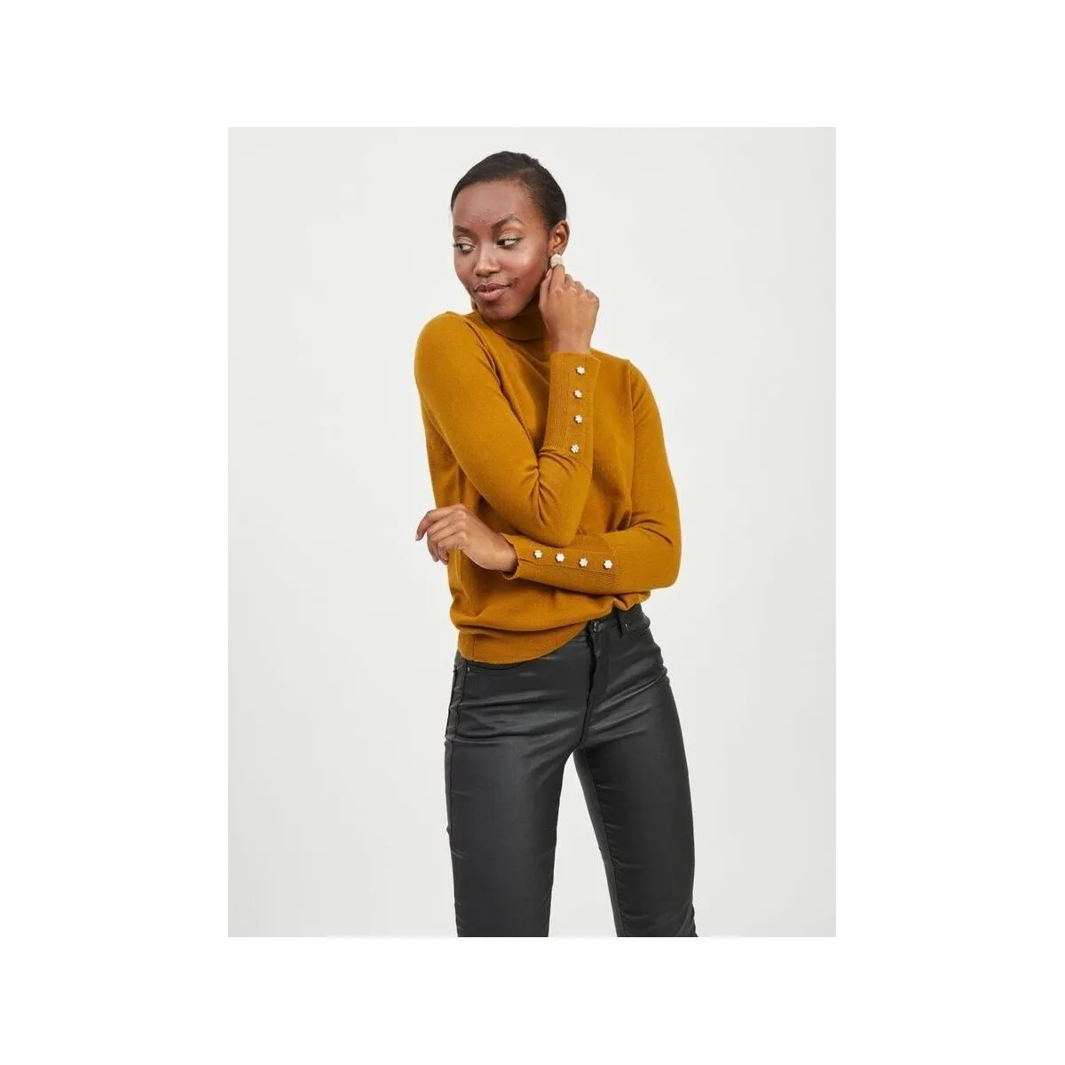 KUZA ROLL NECK KNIT  TAPENADE