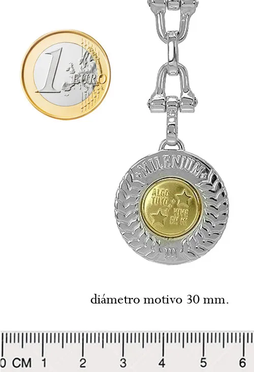LLAVERO PLATA Y ORO 18 KTES DíA DEL PADRE 175_LL07