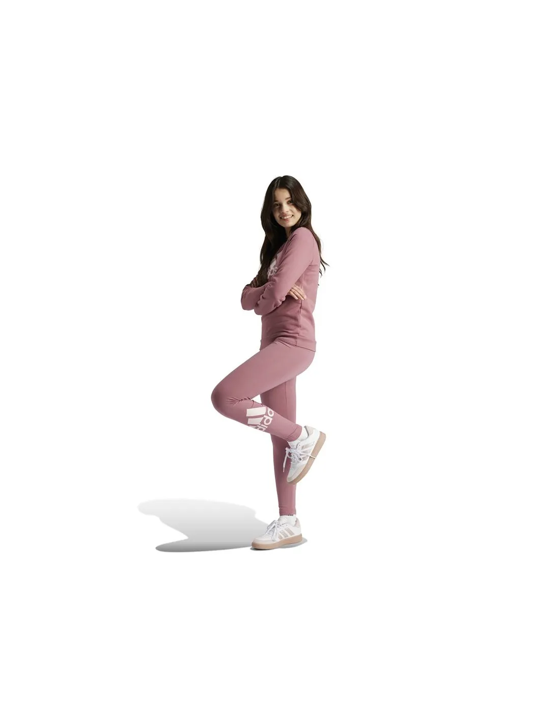Mallas adidas Essentials Big Logo Cotton Niña Rosa