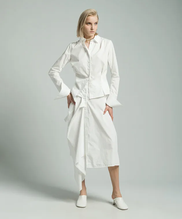 Marc Le Bihan White asymmetric shirt