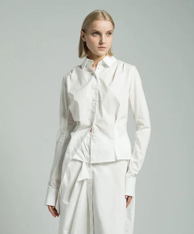 Marc Le Bihan White asymmetric shirt