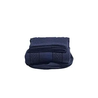 Men's Navy Thick Cotton Socks with herringbone style