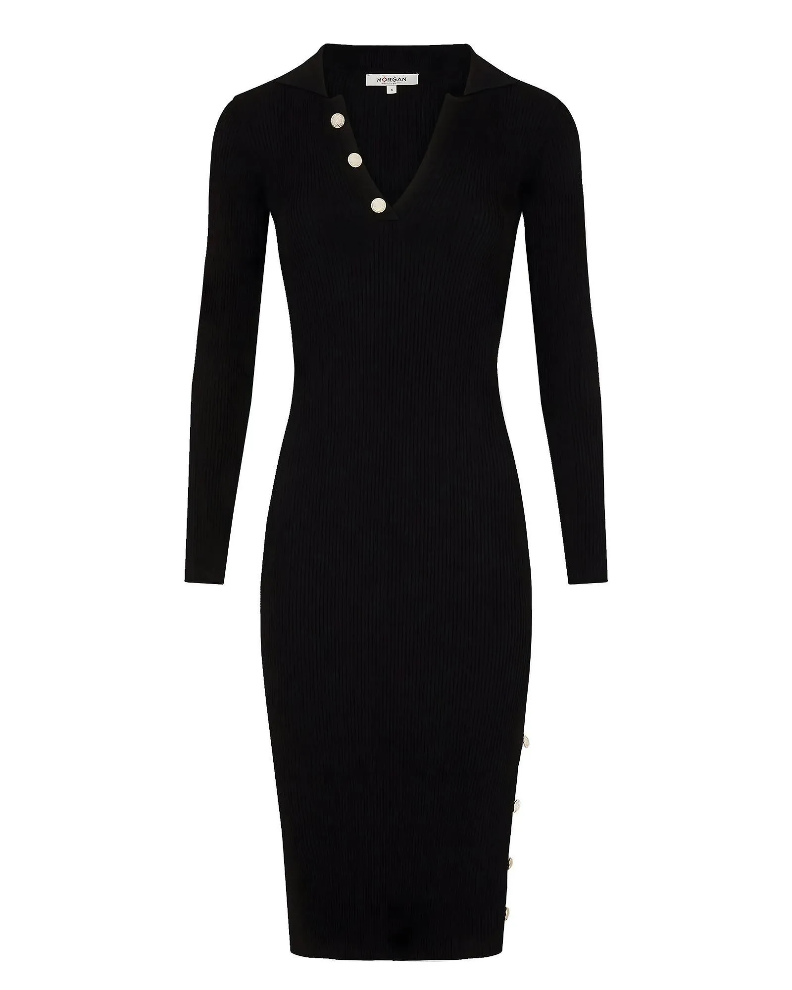 MORGAN DE TOI LONG SLEEVE  VNECK DRESS