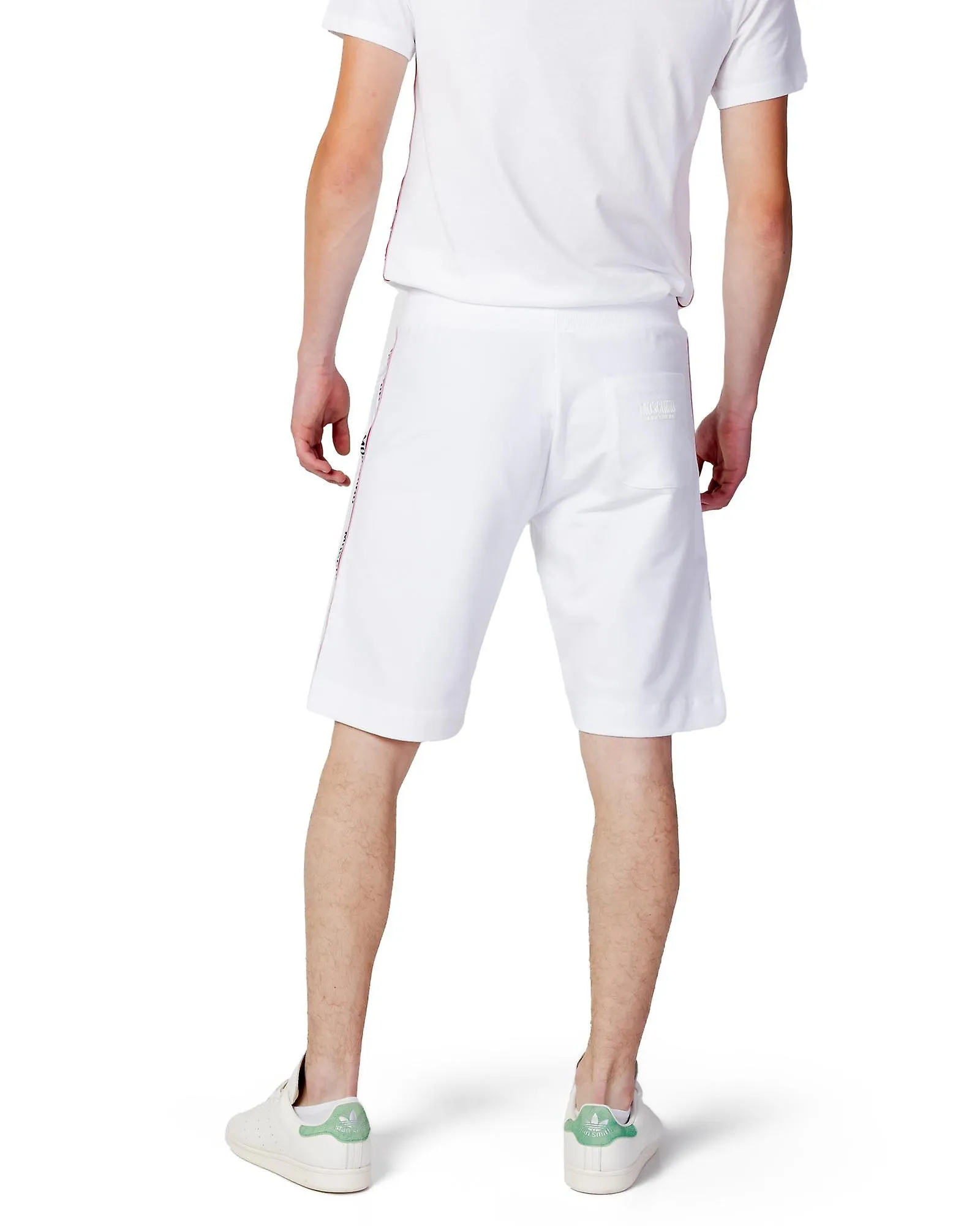 MOSCHINO UNDERWEAR LACEUP COTTON SHORTS WITH FRONT AND BACK POCKETS