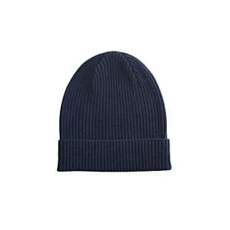 NAVY BLUE WOOL BEANIE HAT  BENNETH