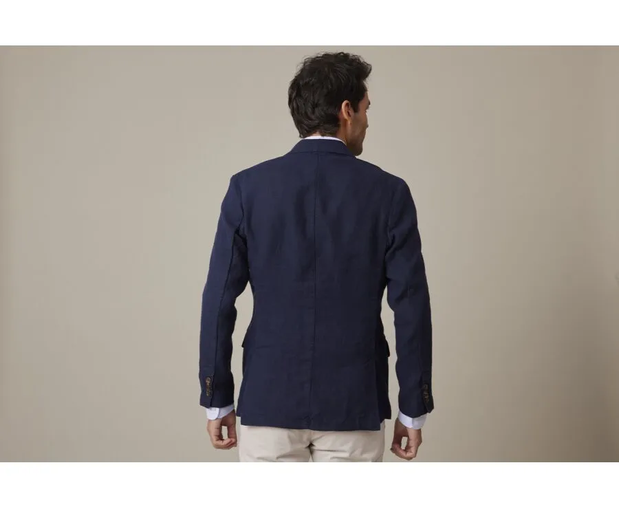 NAVY LINEN BLAZER  LUBIN