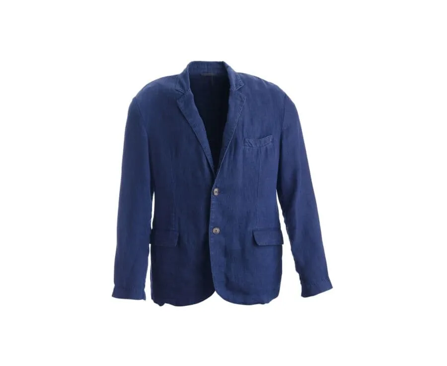 NAVY LINEN BLAZER  LUBIN