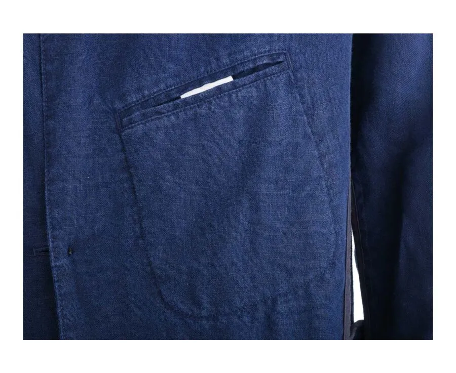 NAVY LINEN BLAZER  LUBIN