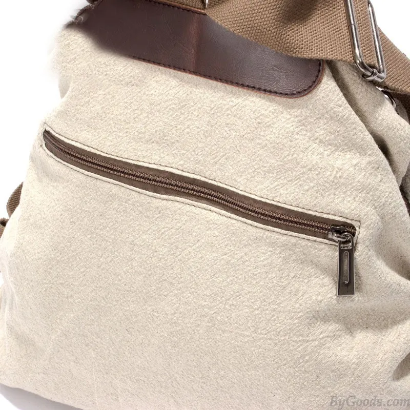 New Literary Fresh Cotton Cloth Minimalist Backpack Schoolbag Travel Backpack