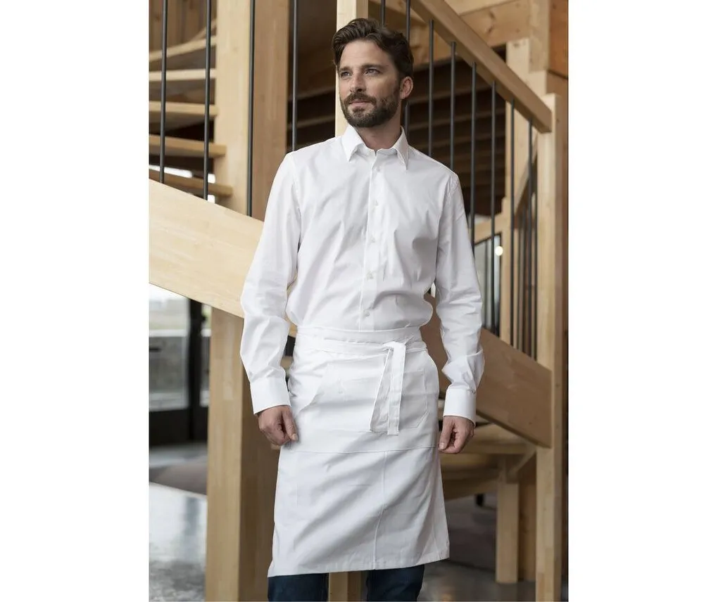 NEWGEN TB203  COTTON MIDLENGTH BARTENDER'S APRON  WHITE