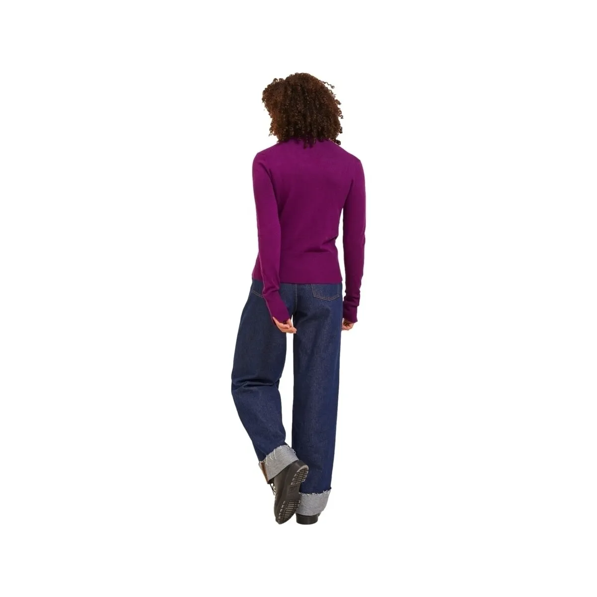 NOOS AVA L/S ROLL NECK  DARK PURPLE