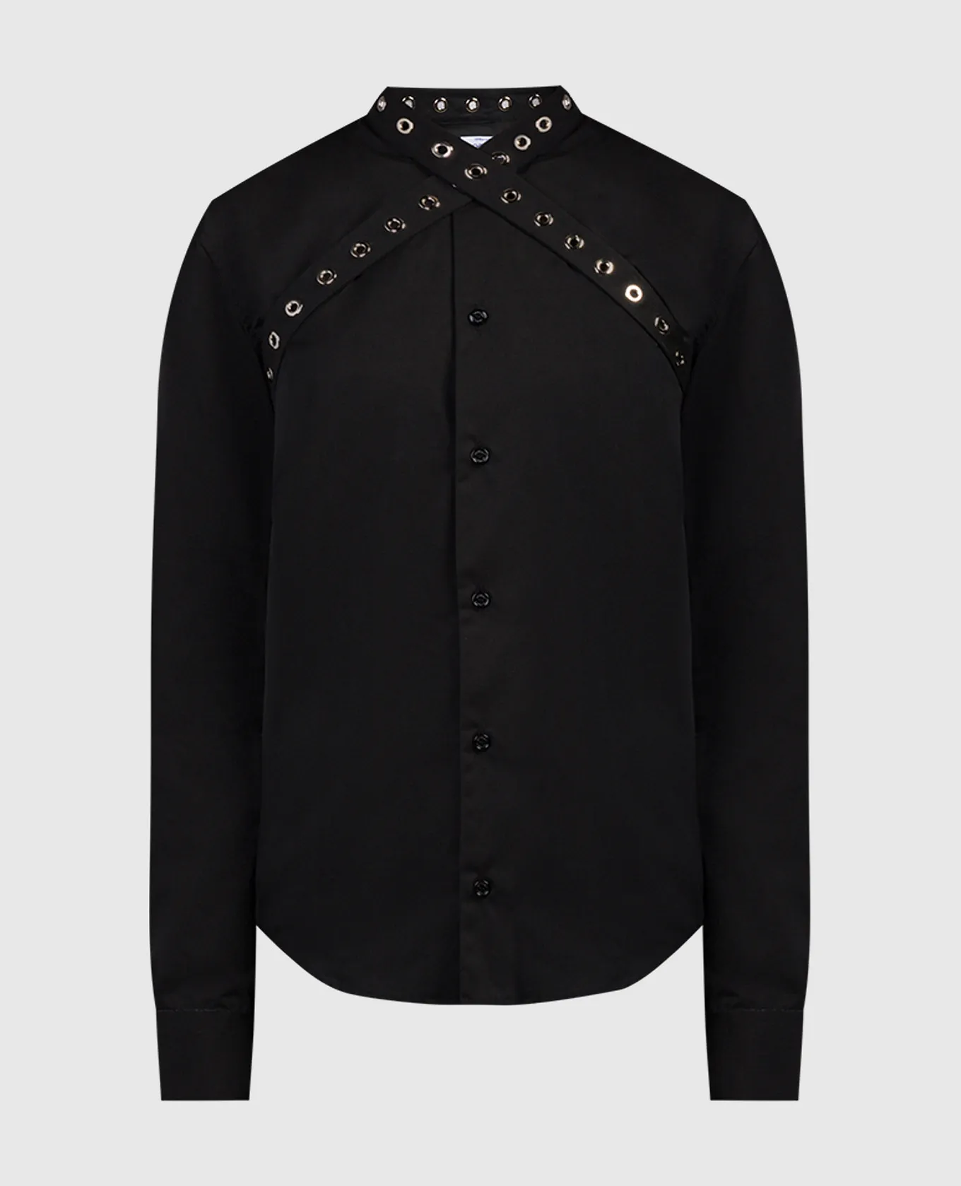 OFFWHITE BLACK SHIRT WITH EYELETS