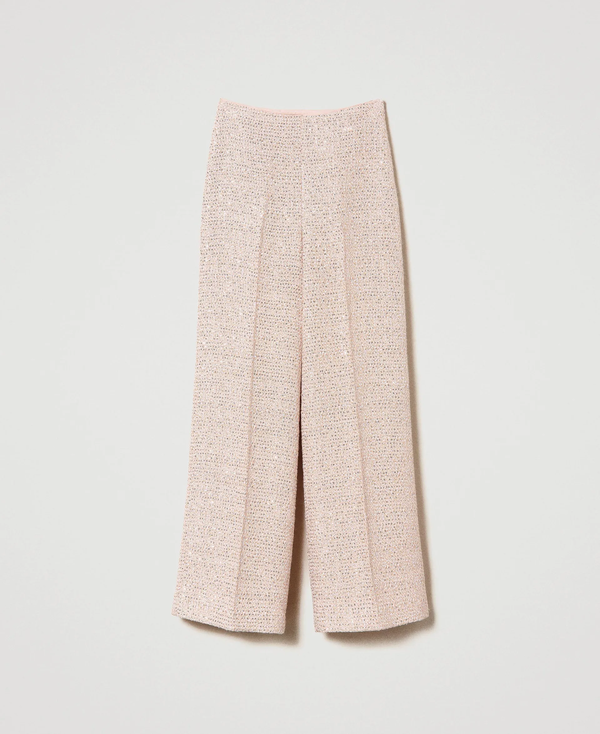 Pantalón bouclé de lúrex