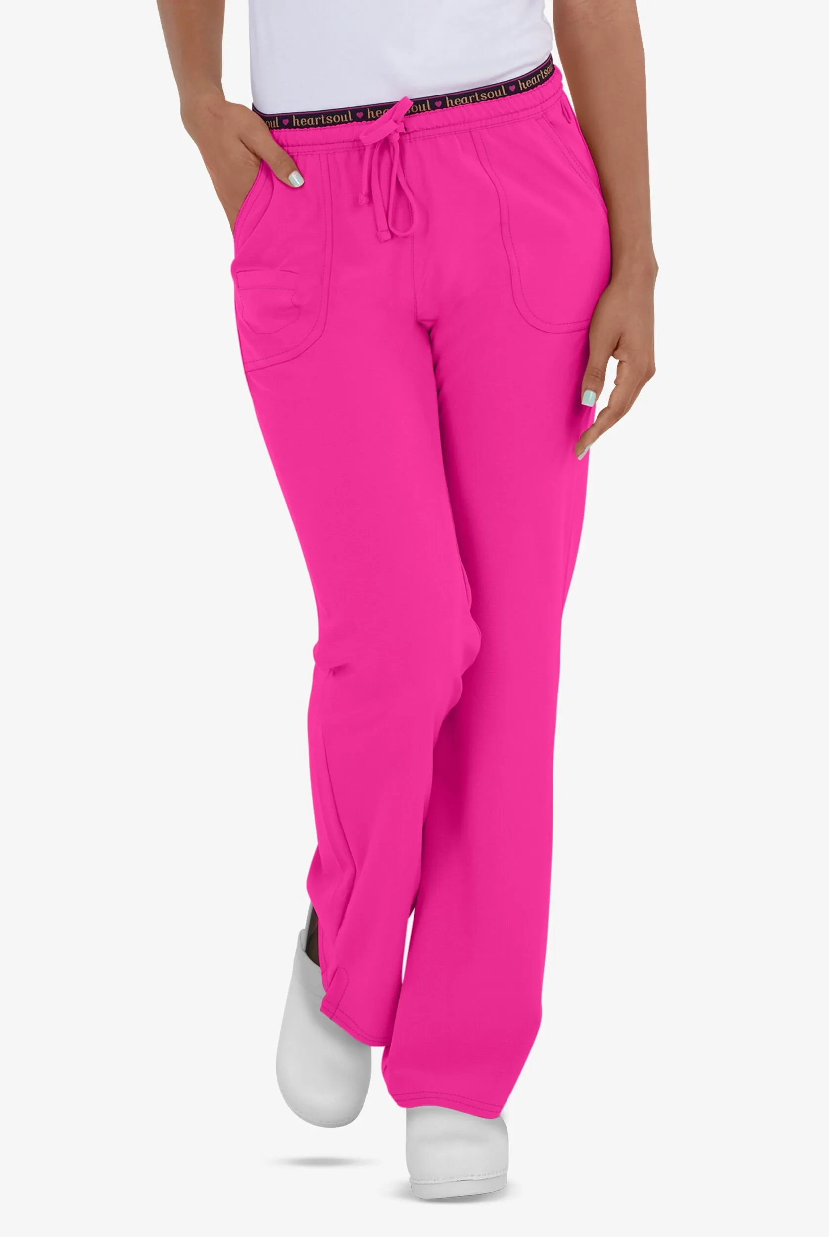 Pantalón médico heartsoul Break On Through STRETCH Heart Breaker tall de tiro bajo con cordón y 4 bolsillos