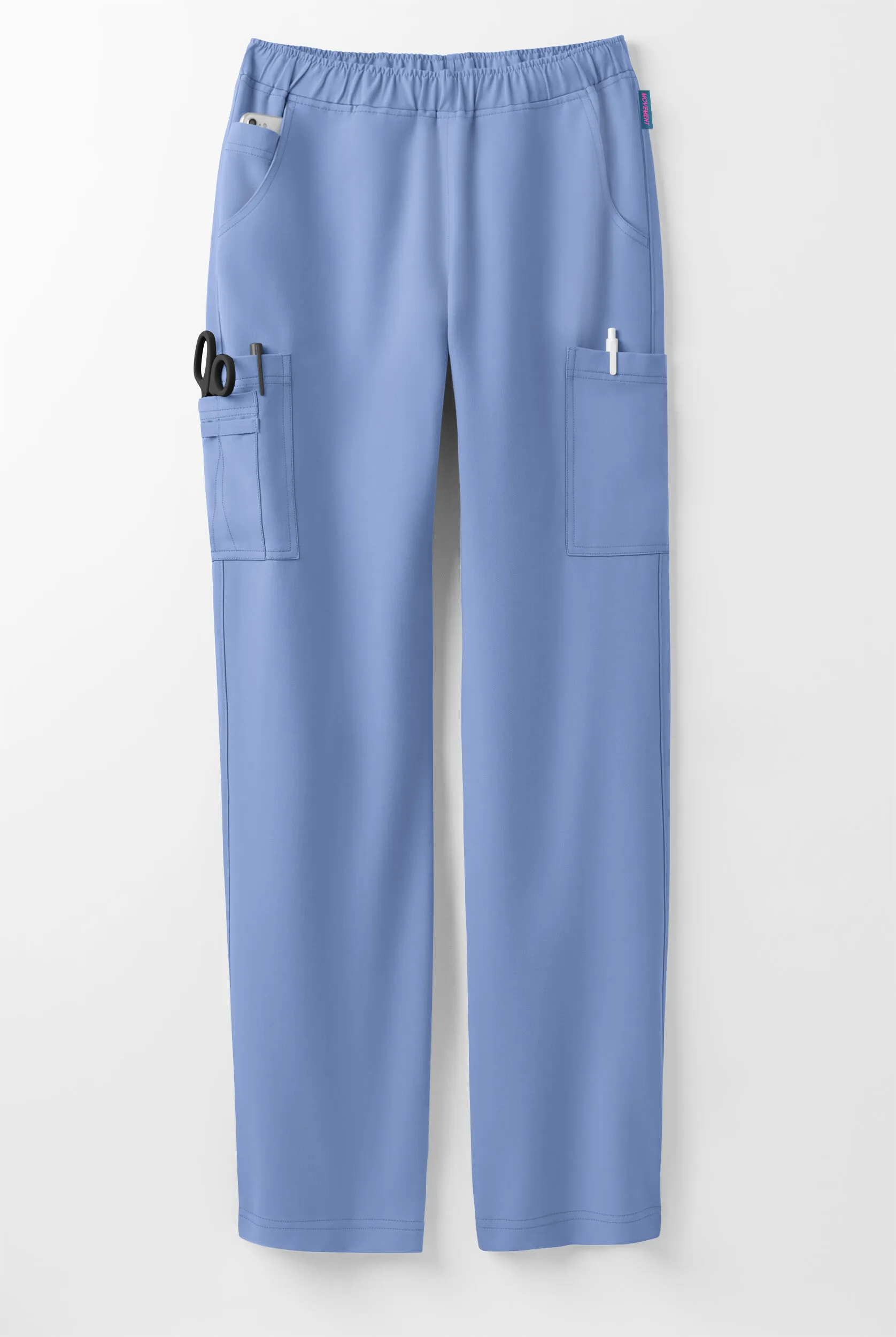 PANTAL&OACUTE;N M&EACUTE;DICO MOVEMENT BY BUTTERSOFT STRETCH RIGEL TALL DE PIERNA RECTA CON CORD&OACUTE;N Y 7 BOLSILLOS PARA MU