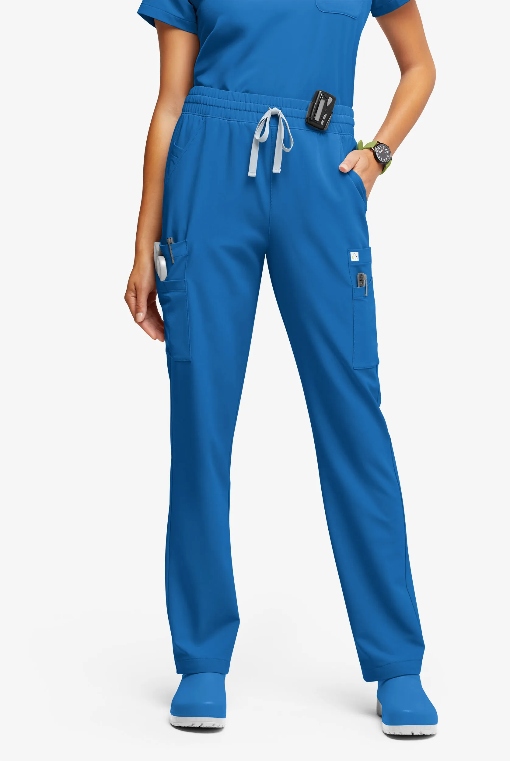 Pantalón médico ReSurge Topaz Petite con cordón ajustable y 11 bolsillos para mujer