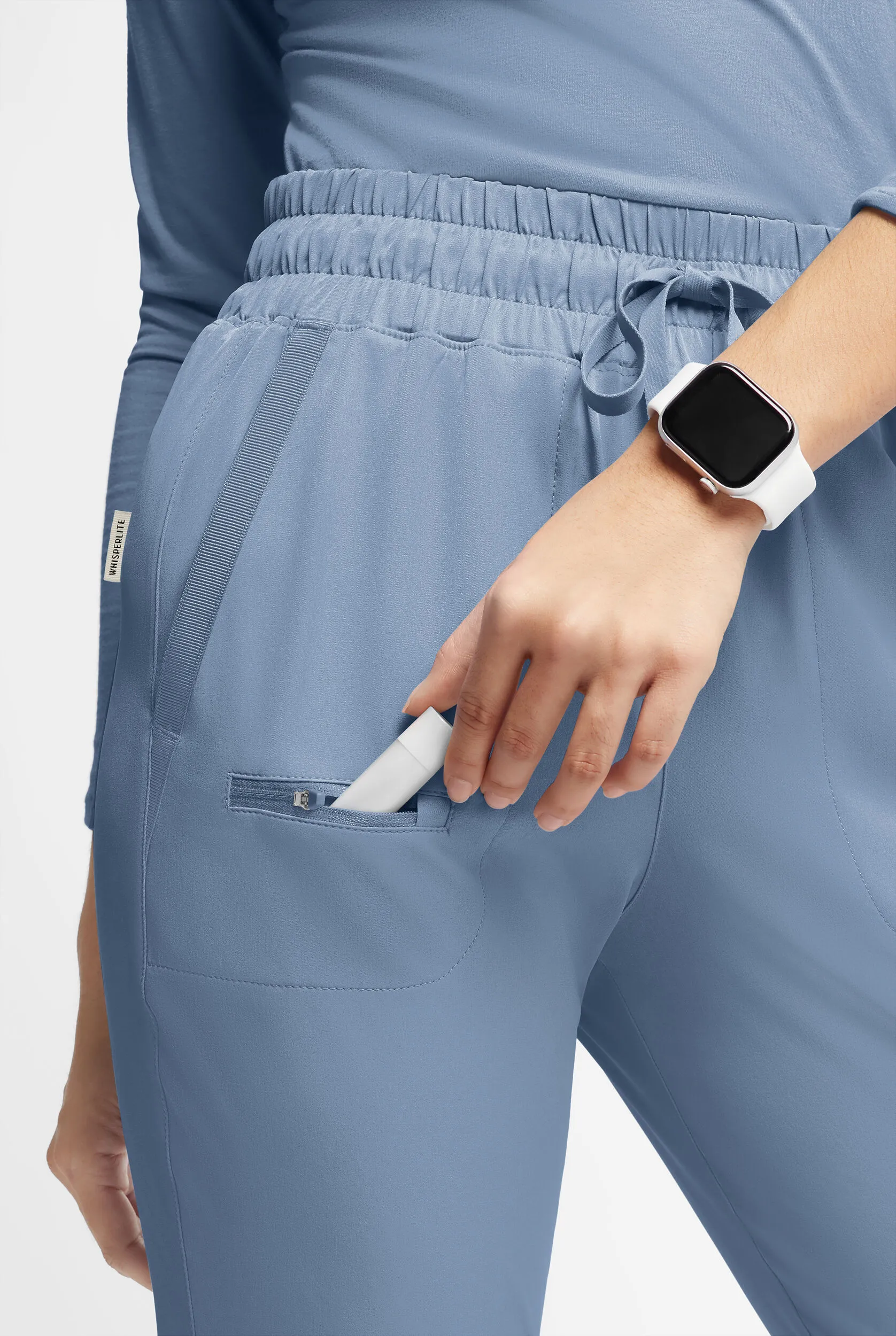 Pantalón médico WhisperLite ISLA con piernas cónicas y 5 bolsillos para mujer