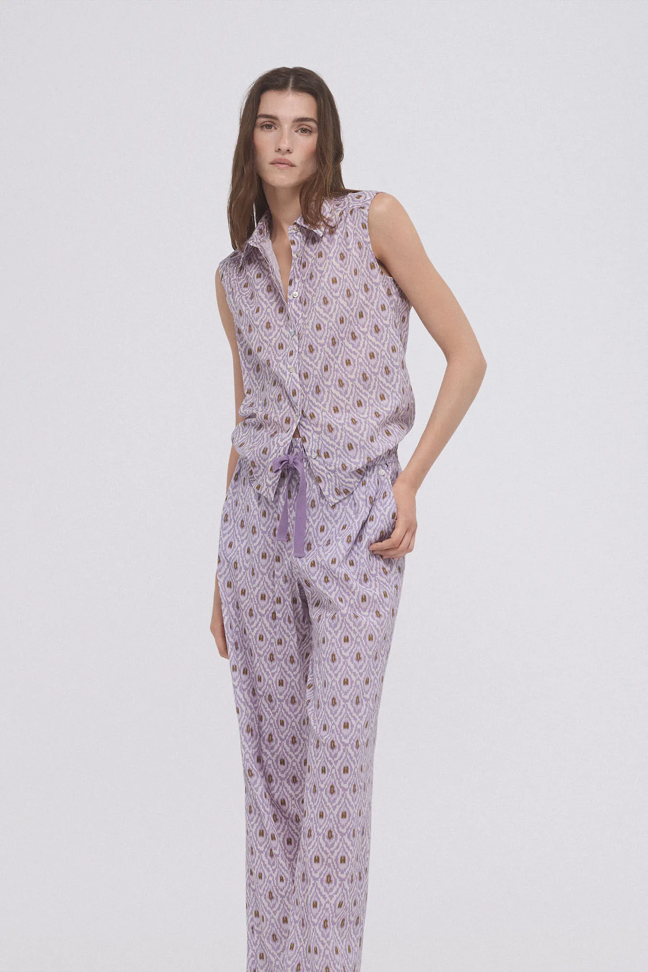 Pedro del Hierro Pantalón estampado recto