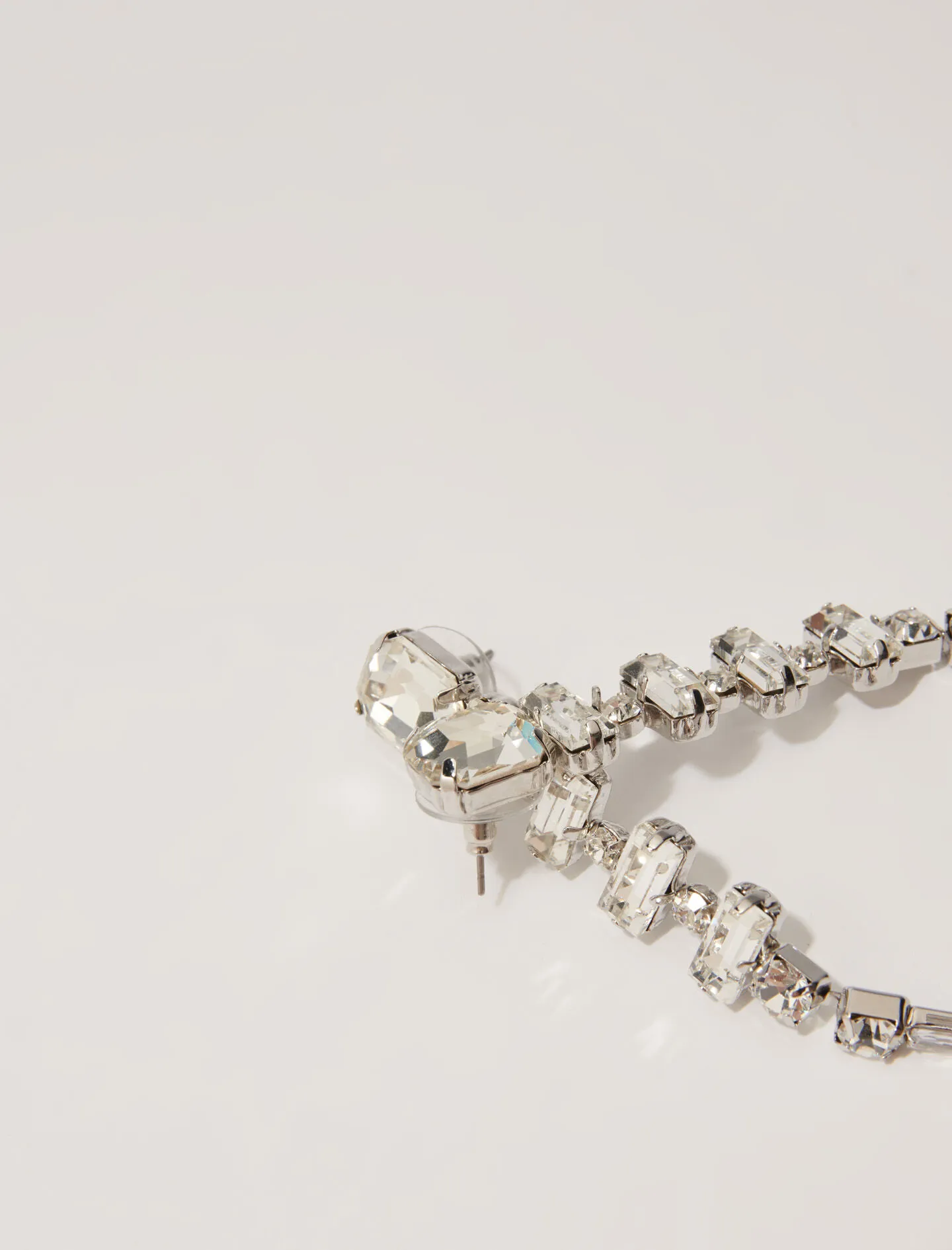 Pendientes de cascada con strass
