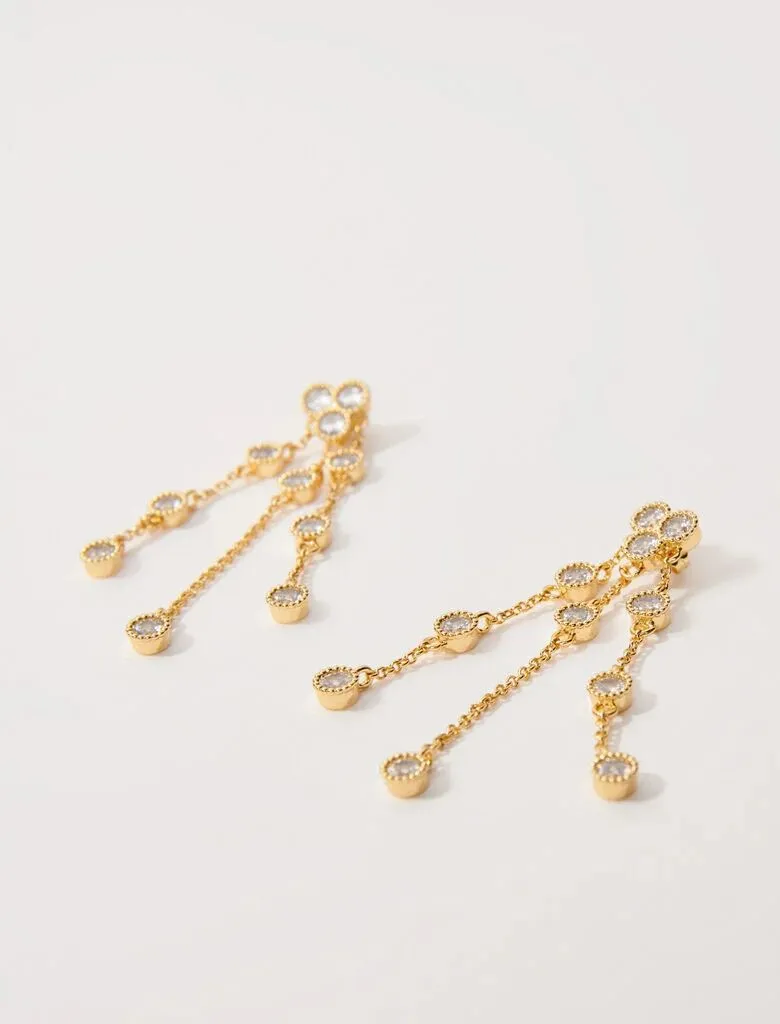 Pendientes de latón reciclado dorado