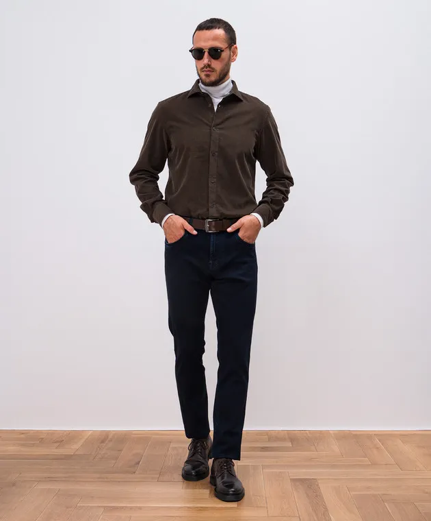 Peserico Brown corduroy shirt