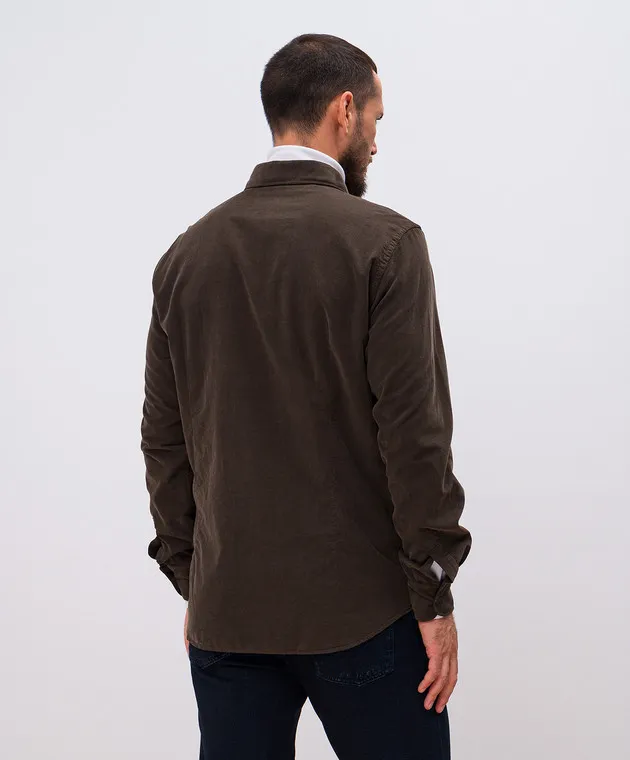 Peserico Brown corduroy shirt