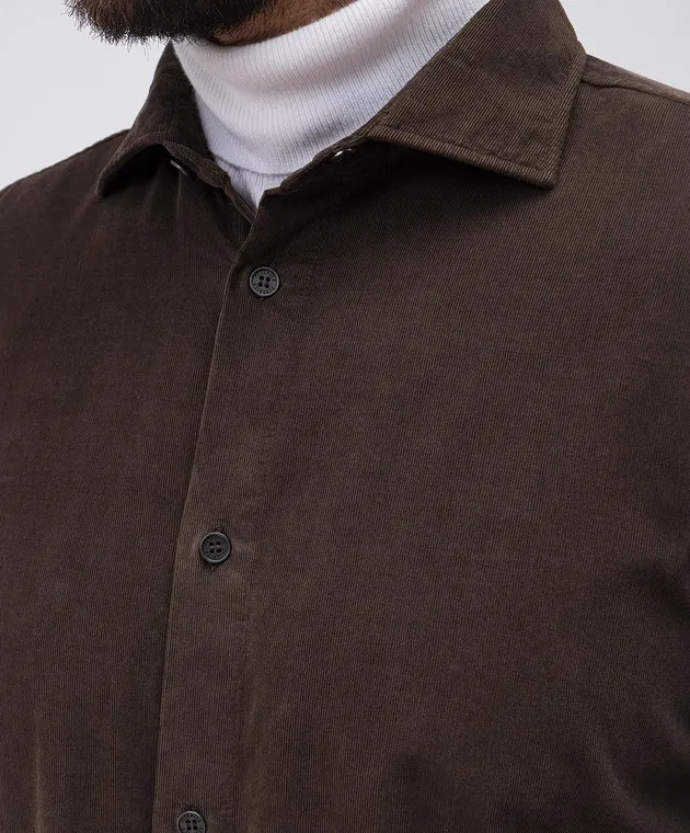 Peserico Brown corduroy shirt