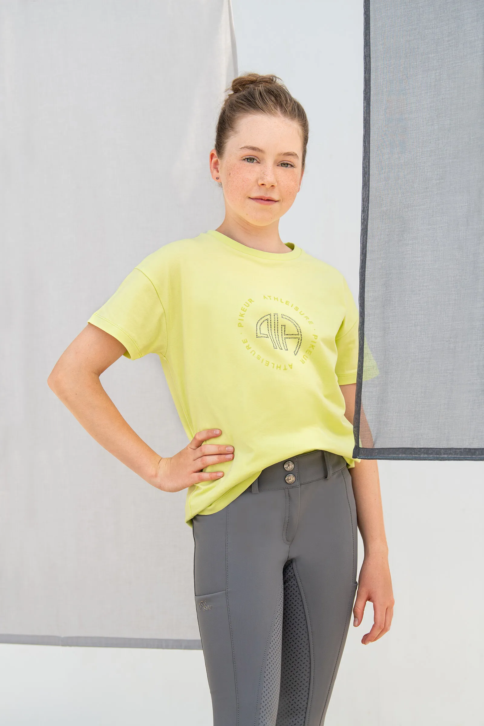 Pikeur Pantalón de equitación para niños Athleisure Fullgrip