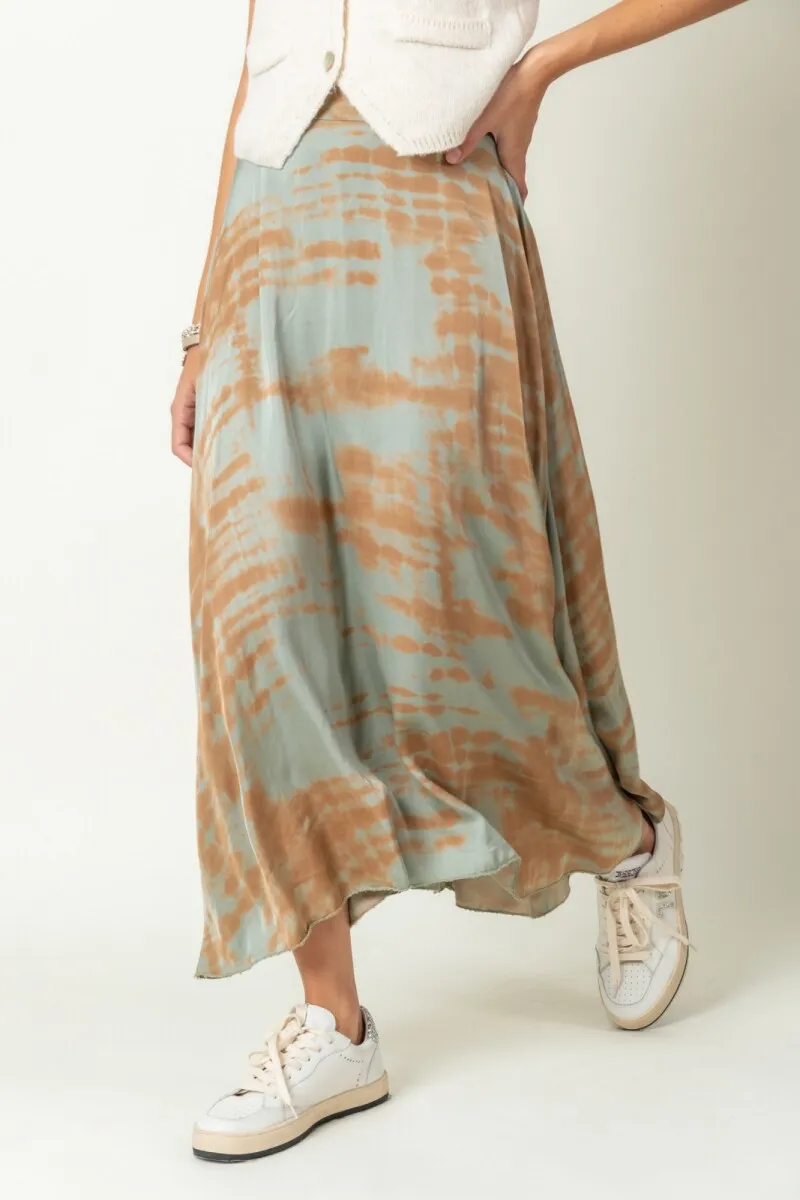 Pollera seda estampada