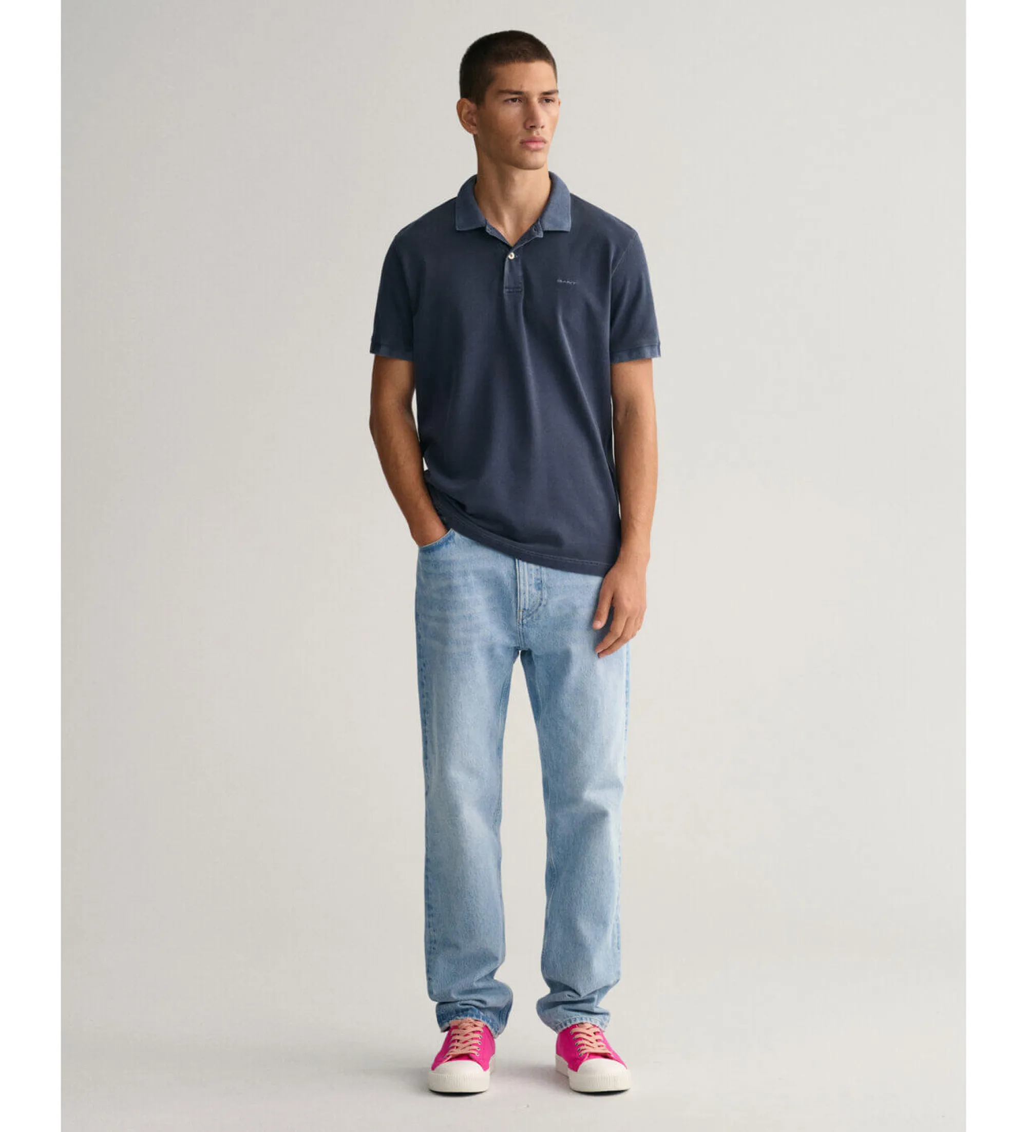 Polo de piqué Sunfaded marino marino