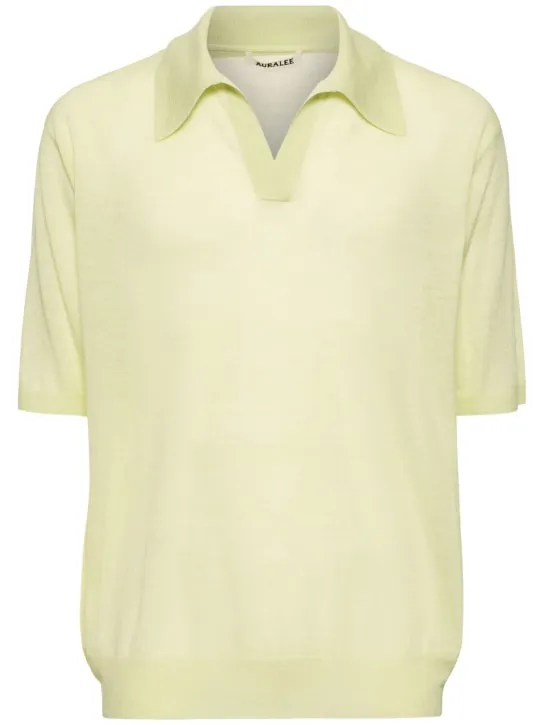 Polo de punto de lana y seda