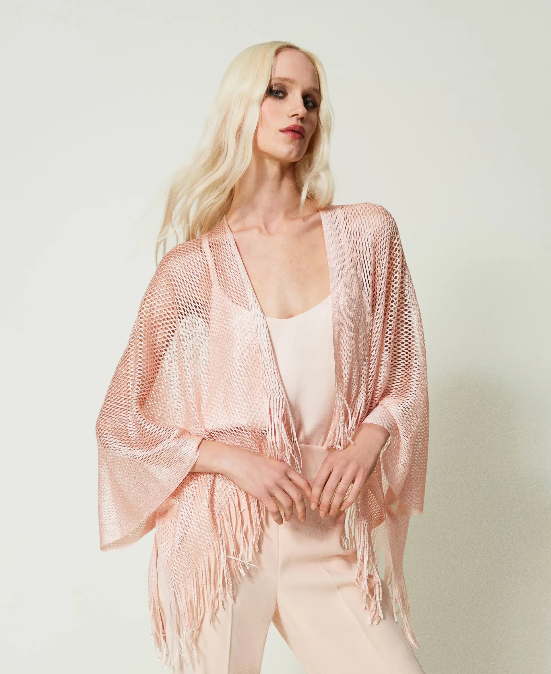 Poncho de lúrex