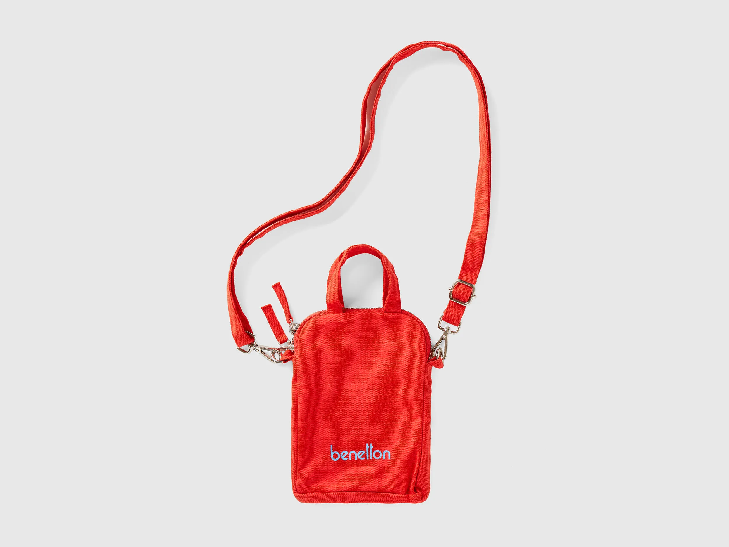 Red cell phone holder in pure cotton