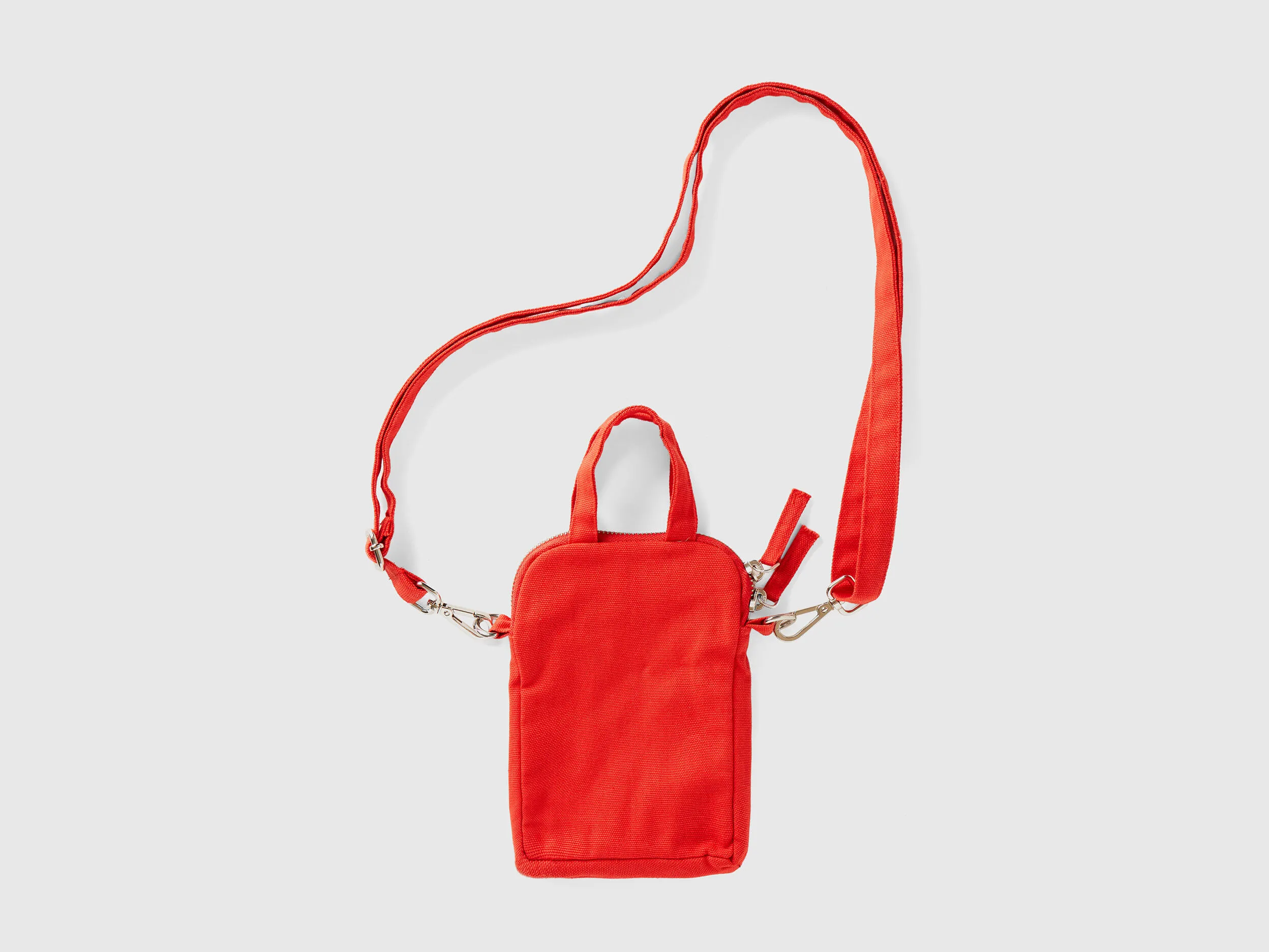 Red cell phone holder in pure cotton
