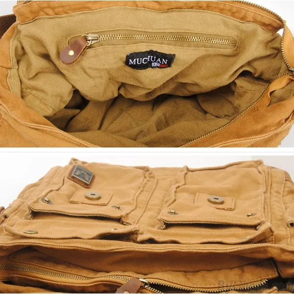 RETRO BAT LEISURE HIGHGRADE CANVAS SHOULDER BAG