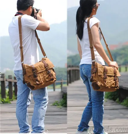 RETRO BAT LEISURE HIGHGRADE CANVAS SHOULDER BAG
