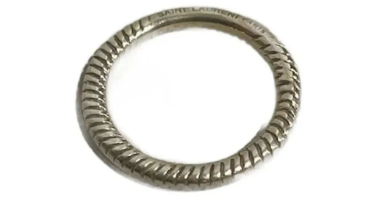 SAINT LAURENT Anillos T.UE 54 metal Dorado 