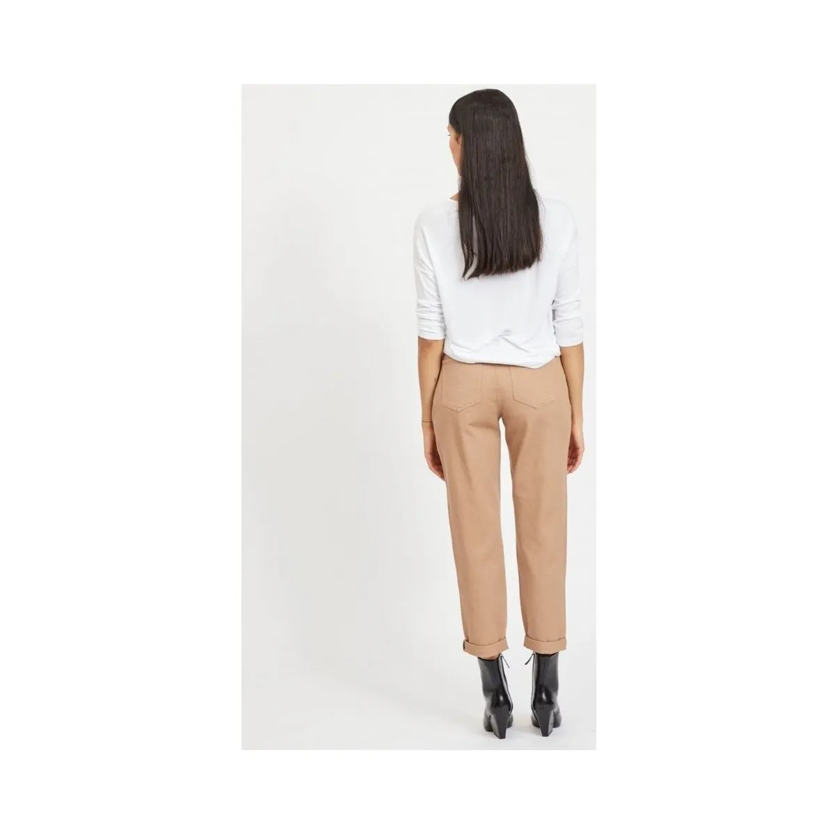 SCOOP TOP O NECK  WHITE