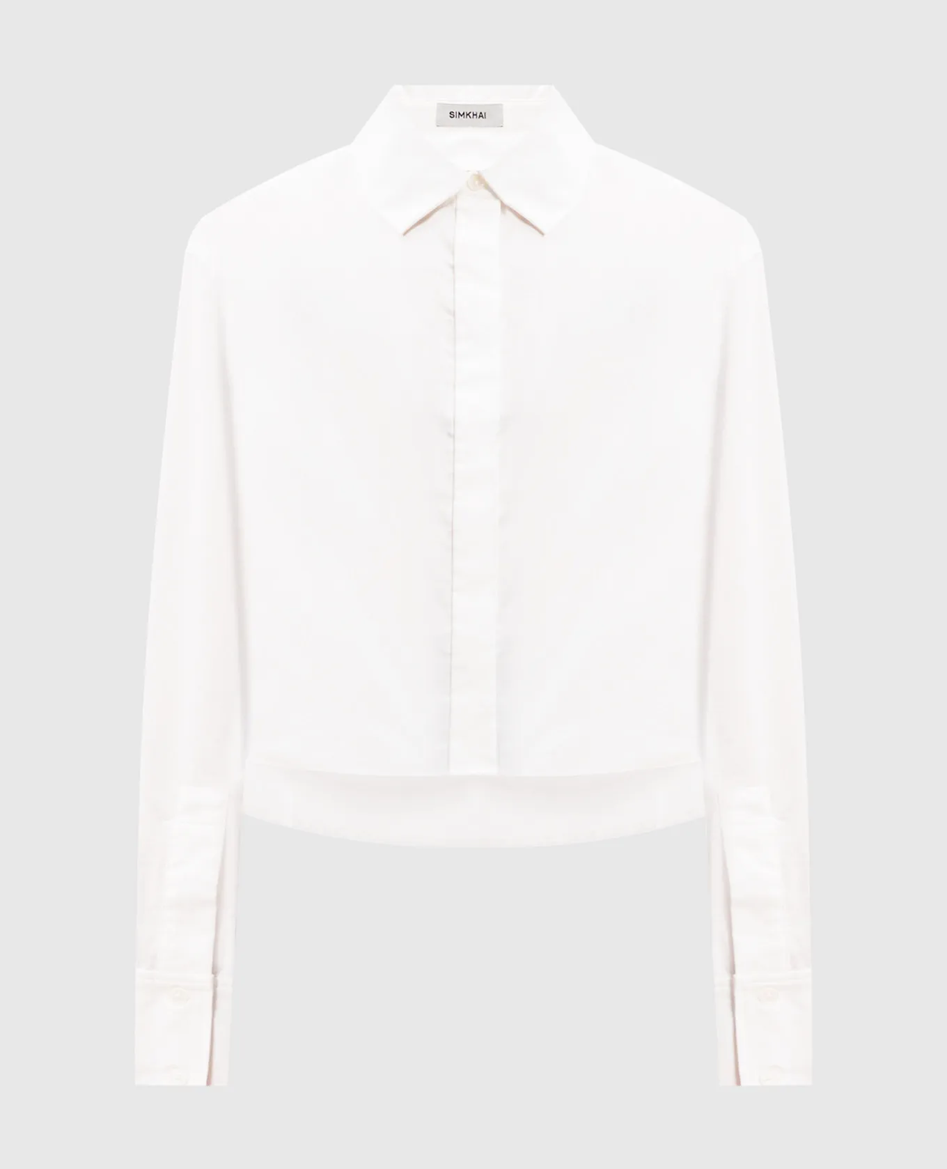 Simkhai Renata white cropped shirt