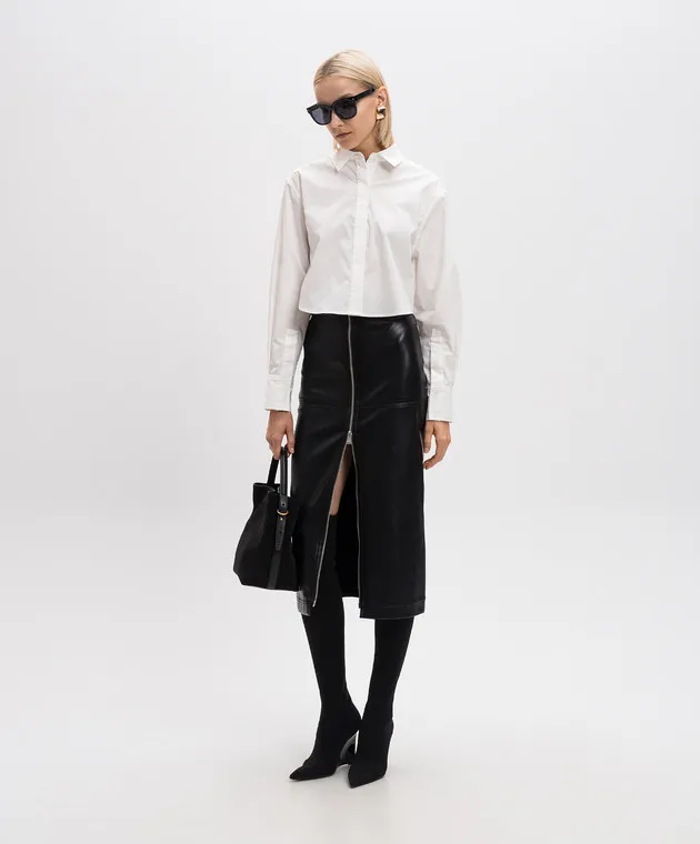Simkhai Renata white cropped shirt