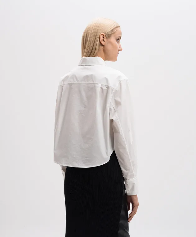 Simkhai Renata white cropped shirt