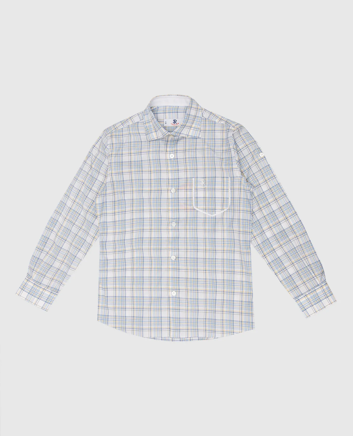 Stefano Ricci Children's gray checked shirt