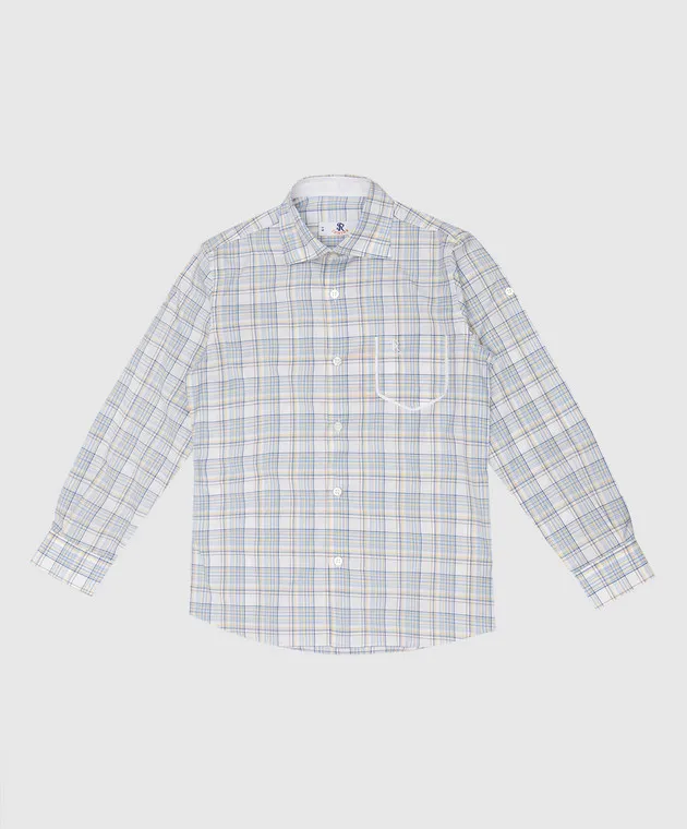 Stefano Ricci Children's gray checked shirt