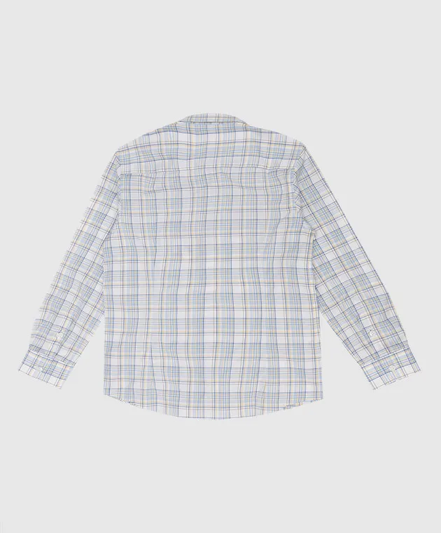 Stefano Ricci Children's gray checked shirt