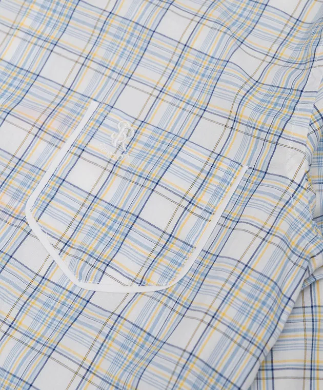 Stefano Ricci Children's gray checked shirt